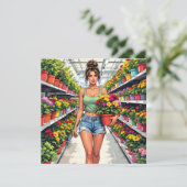 Ich flehe deinen Garten an | Funny Puff für den Fr Karte (Stehend Vorderseite)