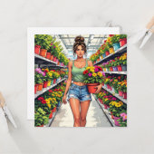 Ich flehe deinen Garten an | Funny Puff für den Fr Karte (Vorderseite/Rückseite Beispiel)