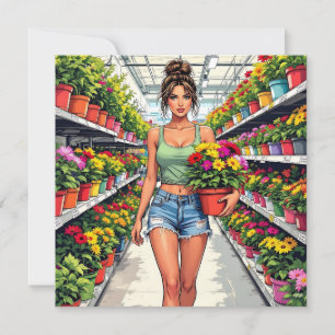 Ich flehe deinen Garten an   Funny Puff für den Fr Karte