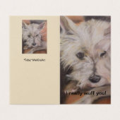 Ich flehe dich an! Westie Birthday Card (Außenseite Aufgefaltet)