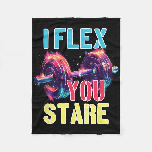 Ich flex you starre fleecedecke (Vorderseite)