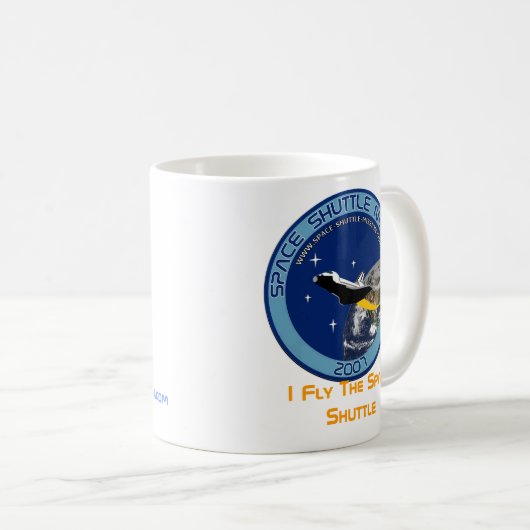 Ich fliege die Raum-Shuttle-Tasse Kaffeetasse (VorderseiteRechts)