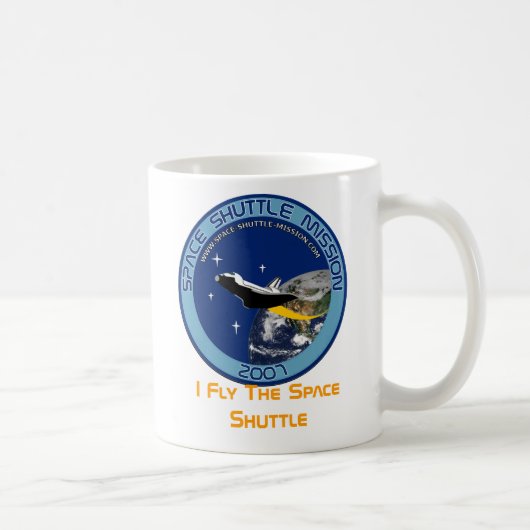 Ich fliege die Raum-Shuttle-Tasse Kaffeetasse (Rechts)