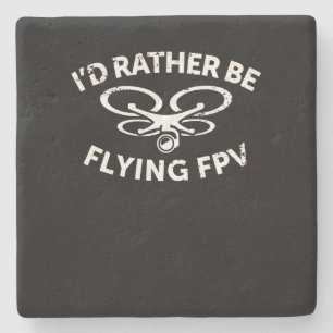 Ich fliege eher Vintage Geschenke für FPV Drone Pi Steinuntersetzer
