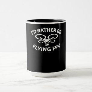 Ich fliege eher Vintage Geschenke für FPV Drone Pi Tasse