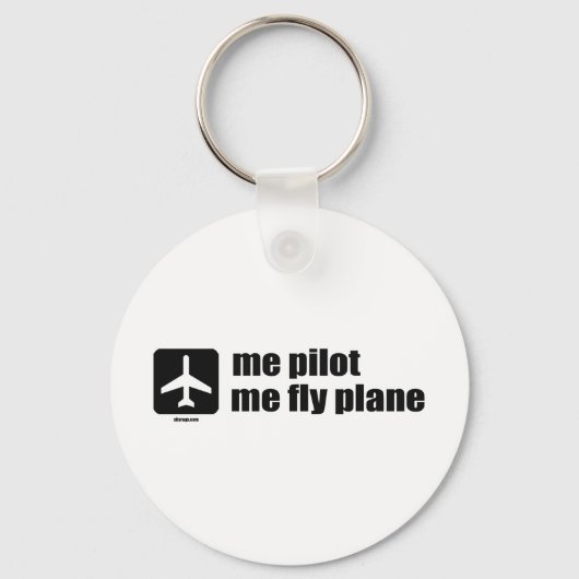 Ich fliege Flugzeug Schlüsselanhänger (Vorderseite)