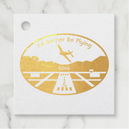 "Ich fliege lieber" Flugzeug Foil-Tag Geschenkanhänger