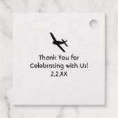 "Ich fliege lieber" Flugzeug Foil-Tag Geschenkanhänger (Rückseite)