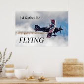 Ich fliege lieber. poster (Küche)