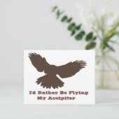 Ich fliege lieber Postkarte (Stehend Vorderseite)