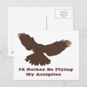 Ich fliege lieber Postkarte (Vorne/Hinten)