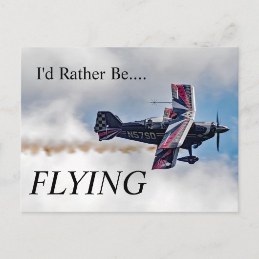 Ich fliege lieber. postkarte (Vorderseite)