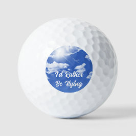 "Ich fliege lieber" Sky Flugzeug Golf Balls Golfball