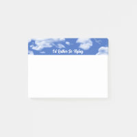 "Ich fliege lieber" Sky Flugzeug Post-It-Notes