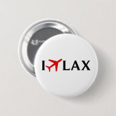Ich fliege LOCKERES - internationaler Flughafen Button (Vorne & Hinten)