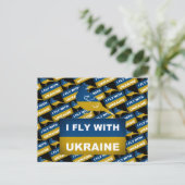 Ich fliege mit der Ukraine, dem Nationalen Nachtig Postkarte (Stehend Vorderseite)