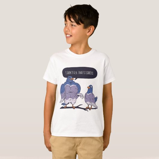 Ich fliege nicht, das ist Cardio Pigeon Gym Meme M T-Shirt (Vorne ganz)