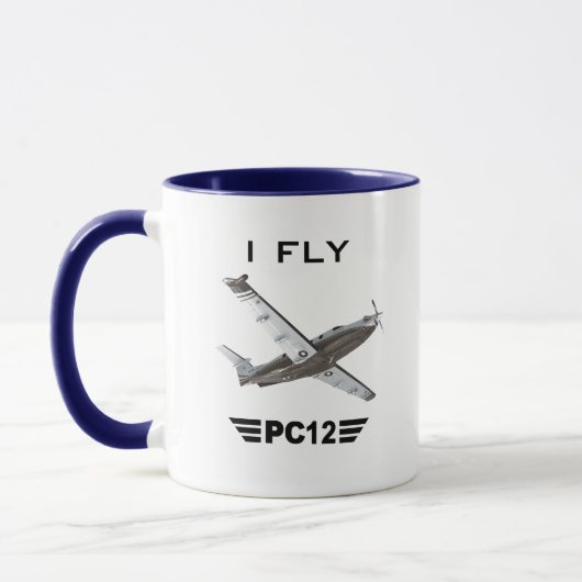 Ich fliege PC12- Versuchskaffee-Tasse Tasse (Links)
