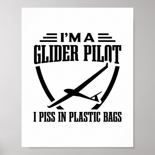 Ich fliege Pilot | Soaring Liebhaber Geschenk Idee Poster (Vorne)
