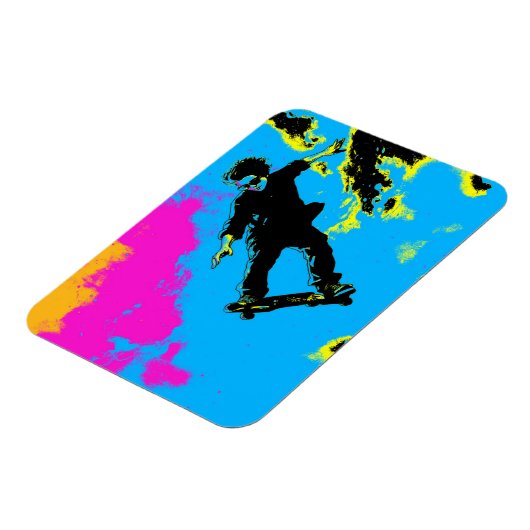 Ich fliege - Skateboarder Magnet (Linke Seite)