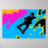 Ich fliege - Skateboarder Poster (Vorne)