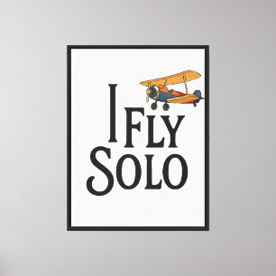 Ich fliege solo: Kühner Geist Leinwanddruck