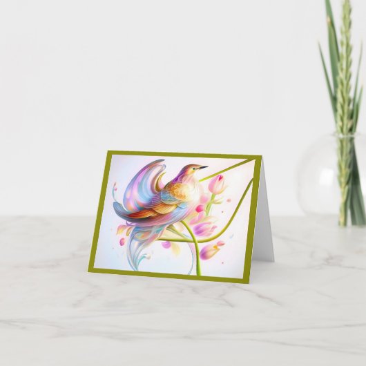 Ich fliege weg(2) Note Card Dankeskarte (Vorderseite)