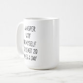 Ich flüstere WTF Latte Tasse (Vorderseite Links)