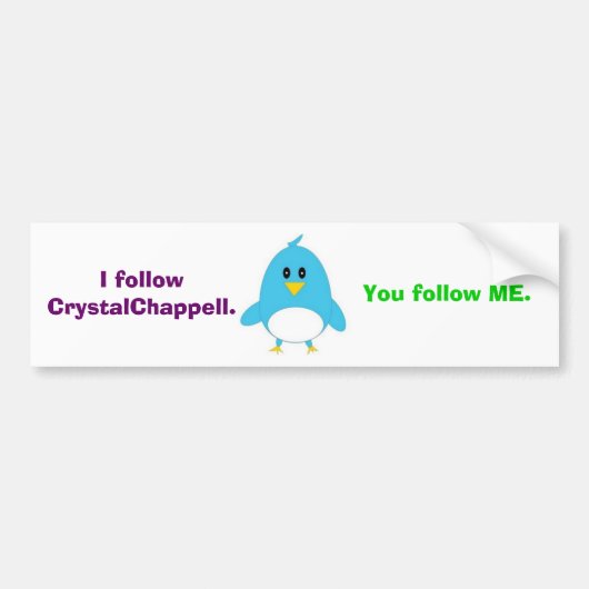 Ich folge Autoaufkleber (Vorne)