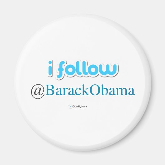 Ich folge @BarackObama Magnet (Vorne)
