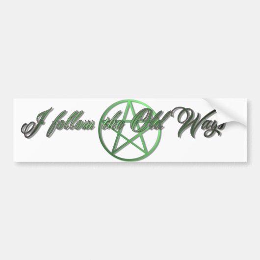 Ich folge den alten Autoaufklebern Autoaufkleber (Vorne)