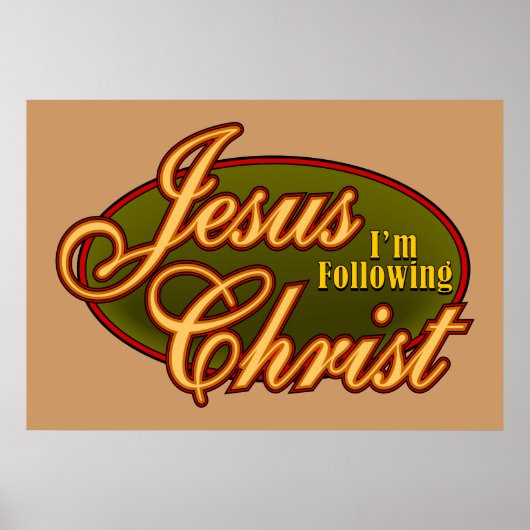 Ich folge Jesus Christus Poster (Vorne)