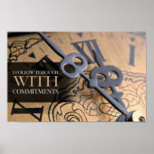 "Ich folge" Motivation Affirmation Poster (Vorne)