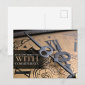 "Ich folge" Motivation Affirmation Postkarte (Vorne/Hinten)