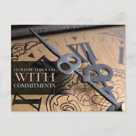 "Ich folge" Motivation Affirmation Postkarte (Vorderseite)