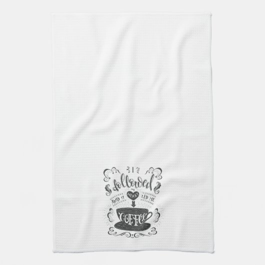 Ich folgte meinem Herzen und es brachte mich zum K Geschirrtuch (Vertikal)