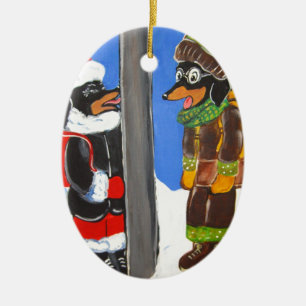 " ICH FORDERE DICH DRINGEND HERAUS" KERAMIK ORNAMENT