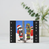 ICH FORDERE DICH DRINGEND HERAUS POSTKARTE (Stehend Vorderseite)