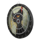 Ich fordere dich heraus, den Dartpfeil Schwarze Ka Dartscheibe (Vorderseite rechts)