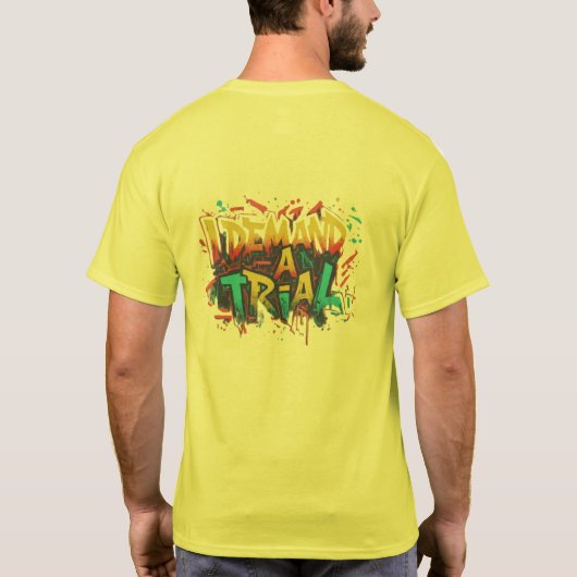 Ich fordere eine Prüfung T,Shirt T-Shirt (Rückseite)