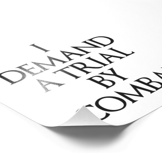 Ich fordere einen Versuch durch Kampf Fotodruck (Ecke)