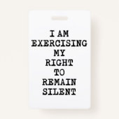 Ich fordere mein Recht auf freie Meinungsäußerung Ausweis (Rückseite)