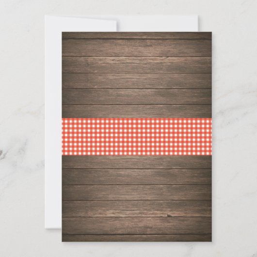 Ich fordere Rustikale Hochzeitsangriffe durch GRIL Einladung (Rückseite)