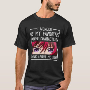 Ich frage mich Anime japanischen Manga Kawaii Lieb T-Shirt