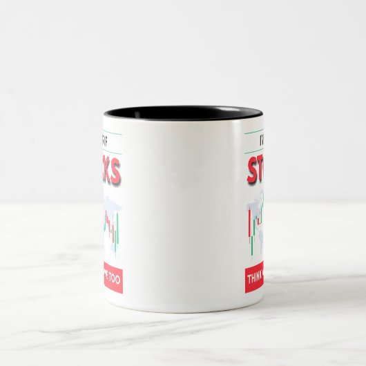 Ich frage mich, ob Aktien über mich zu denken. Zweifarbige Tasse (Mittel)