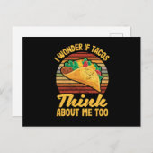 Ich frage mich, ob auch Tacos an mich denken Postkarte (Vorne/Hinten)