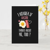 Ich frage mich, ob Bacon auch über mich nachdenkt Karte (Gelbe Blume)