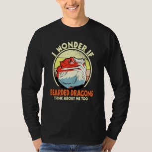 Ich frage mich, ob Bartagamen an mich bärtig denke T-Shirt