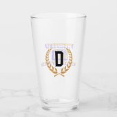 "Ich frage mich, ob Bier..." Monogramm Glas (Rückseite)
