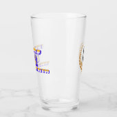 "Ich frage mich, ob Bier..." Monogramm Glas (Links)